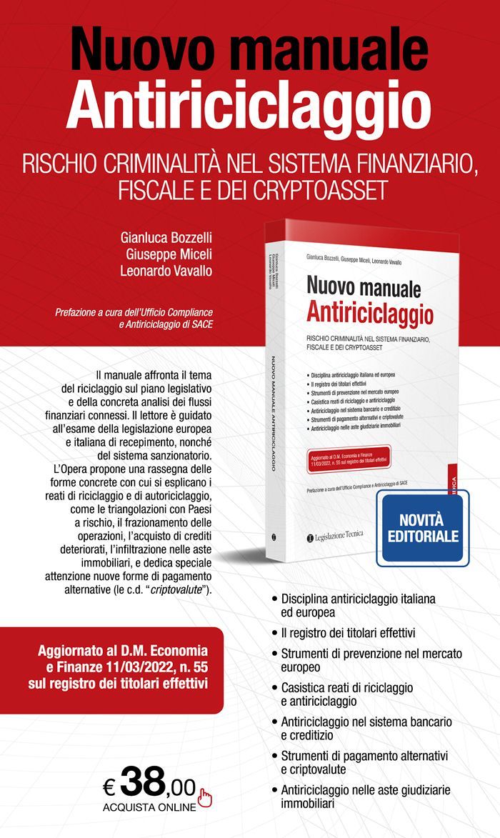 Nuovo Manuale antiriciclaggio